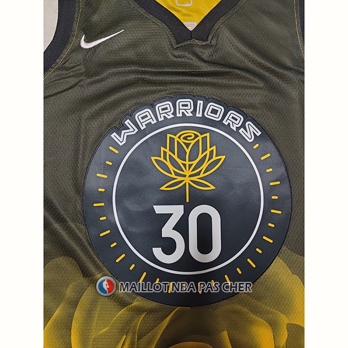 Maillot Golden State Warriors Stephen Curry NO 30 Ville 2022-23 Noir